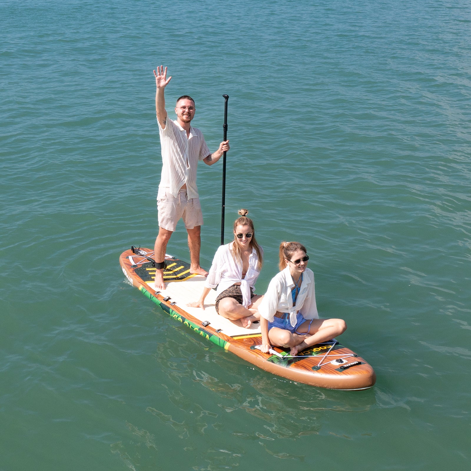 11'6 Jungle Echo Aufblasbares SUP Board Package Holzoptik(Neues Modell 2026)