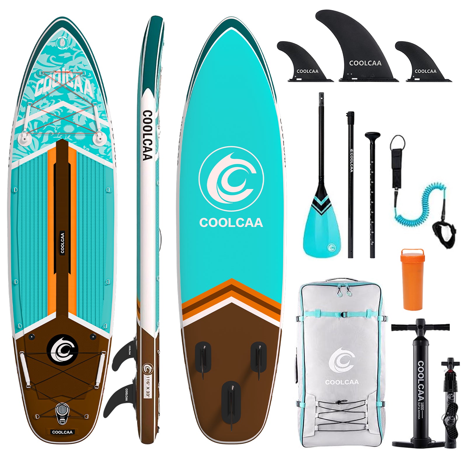 10'6/11'6 Cruiser Aufblasbares SUP Board Package mit Carbon Paddel