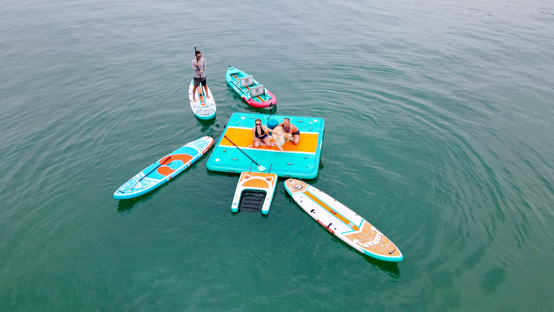 COOLCAA 10' Blue Ice Inflatable Boat Dock - Ihr privates, stabiles und langlebiges schwimmendes Paradies, ideal für Familienspaß!