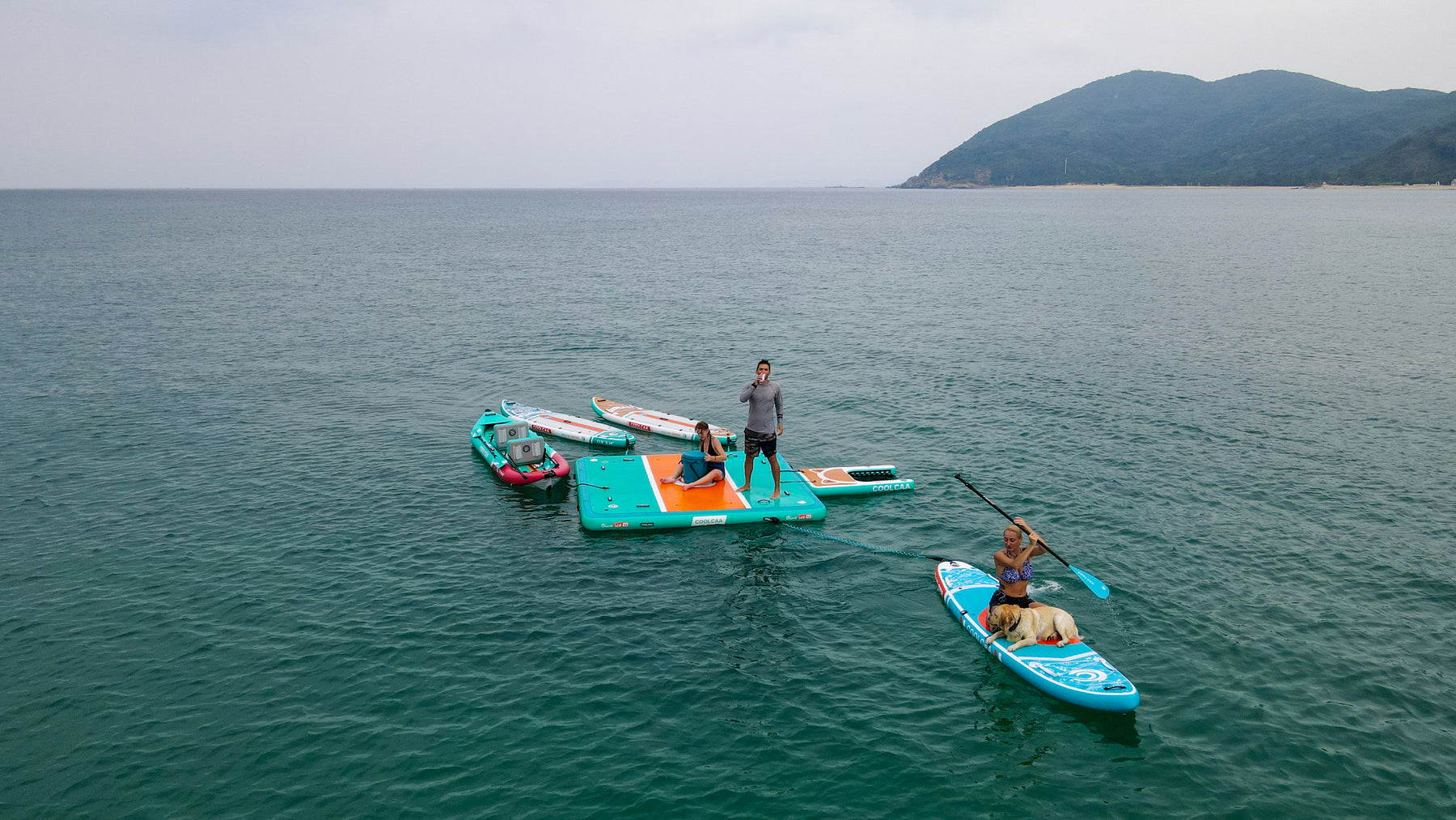 COOLCAA 10' Blue Ice Inflatable Boat Dock - Ihr privates, stabiles und langlebiges schwimmendes Paradies, ideal für Familienspaß!