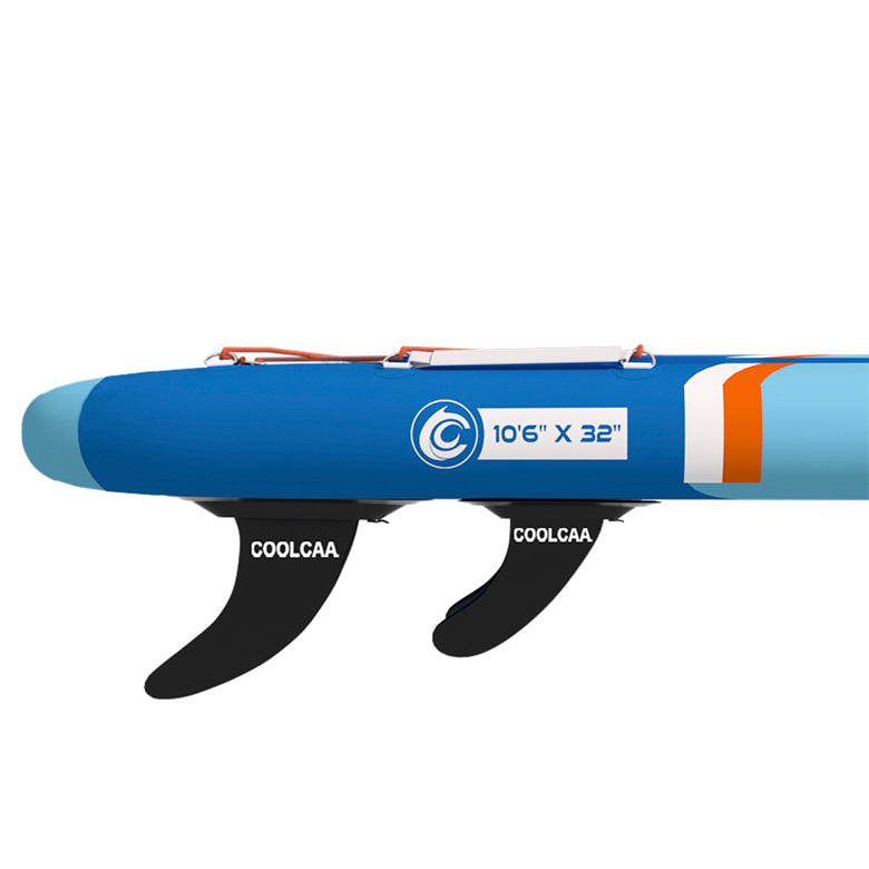 schlankes Design der Heckflossen des abnehmbaren Paddelboards
