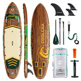 11'6 Jungle Echo Aufblasbares SUP Board Package  Holzoptik（Neues Modell 2026）