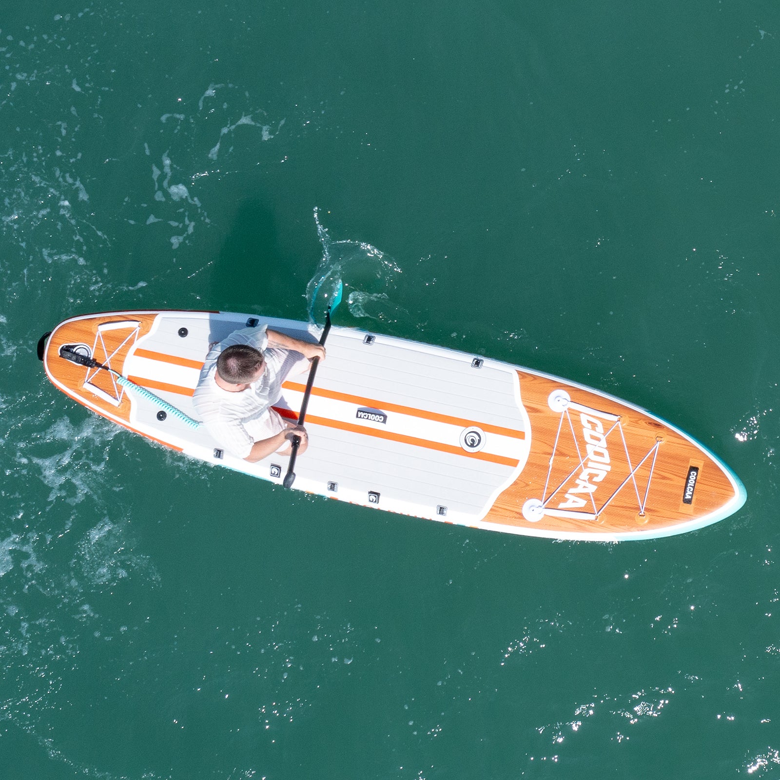 11'8 Timber Skiff Aufblasbares SUP Board Package mit Carbon Paddel （Neues Modell 2026）