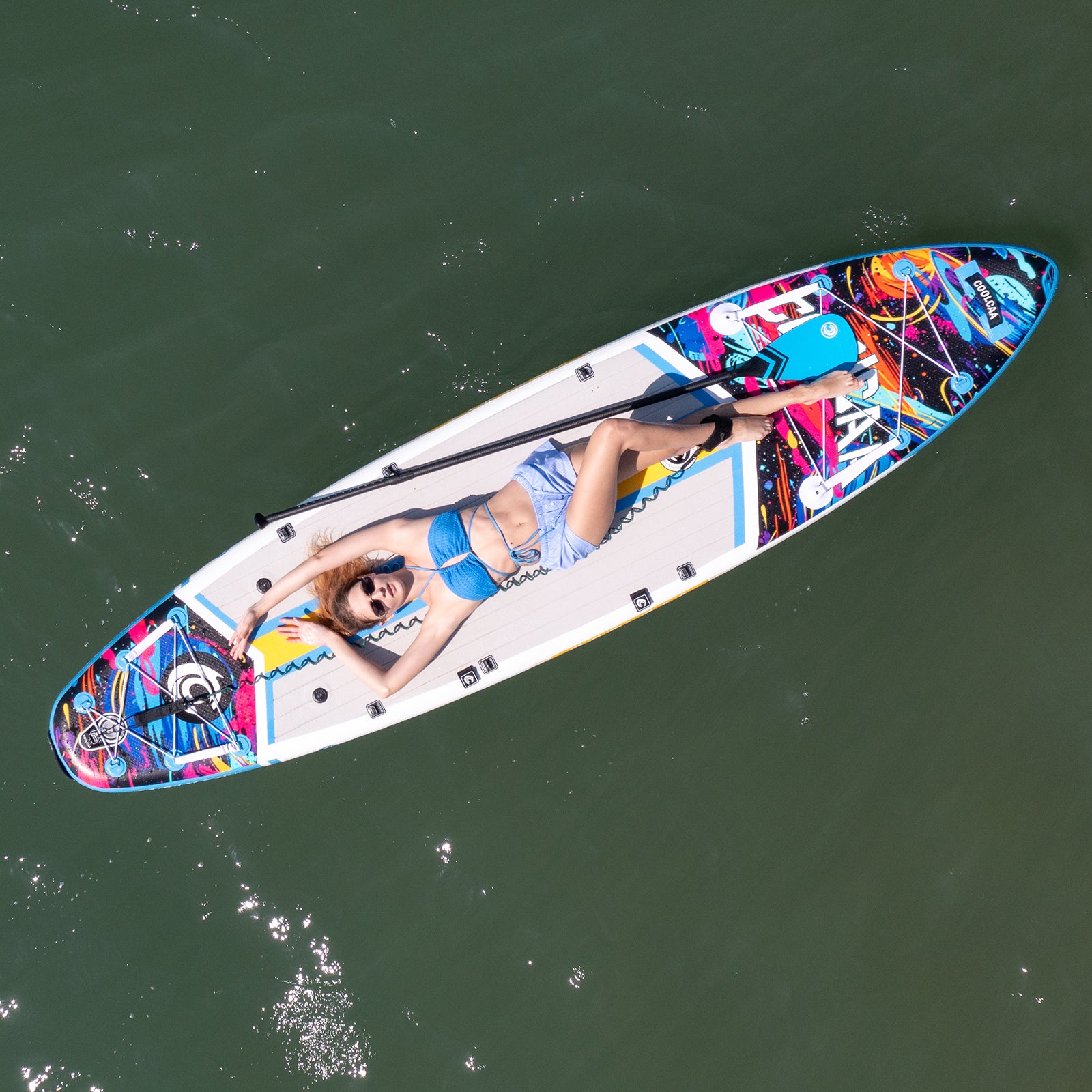 11'8 Cosmic Splash Aufblasbares SUP Board Package mit Carbon Paddel （Neues Modell 2026）