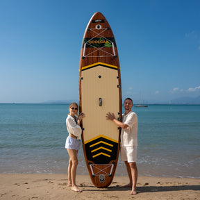 11'6 Jungle Echo Aufblasbares SUP Board Package  Holzoptik（Neues Modell 2026）