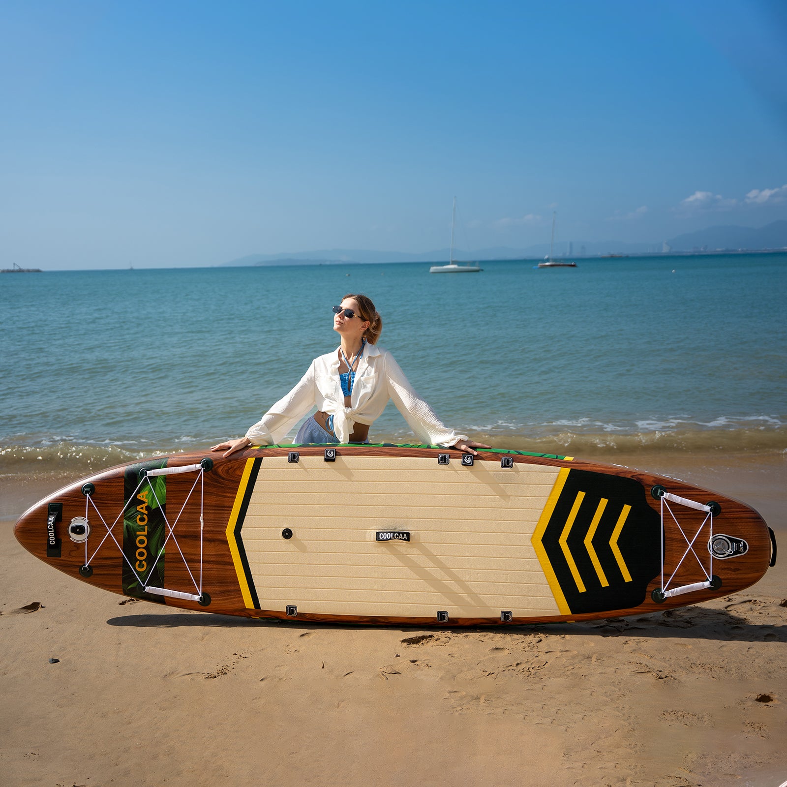 11'6 Jungle Echo Aufblasbares SUP Board Package  Holzoptik（Neues Modell 2026）