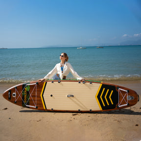 11'6 Jungle Echo Aufblasbares SUP Board Package  Holzoptik（Neues Modell 2026）