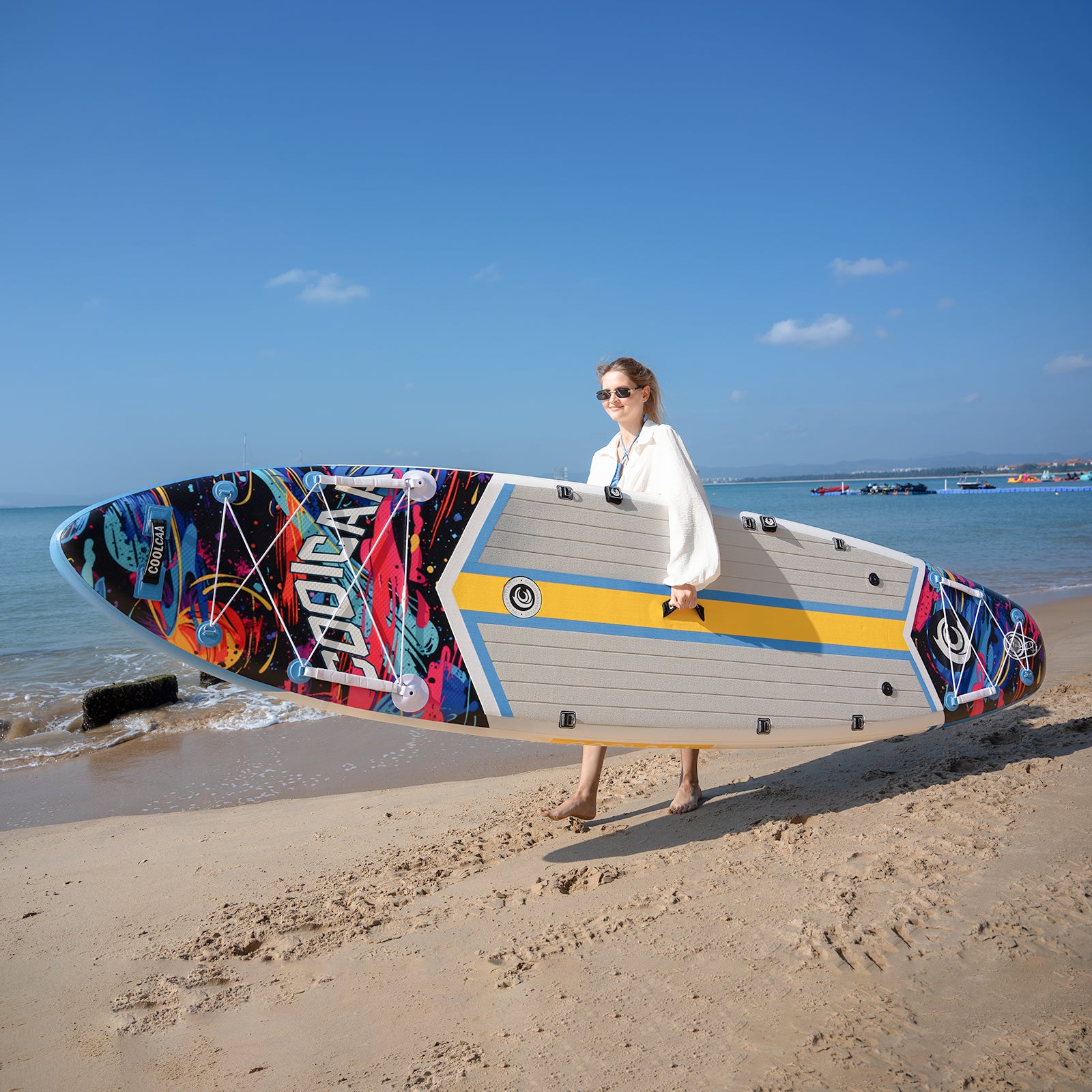 11'8 Cosmic Splash Aufblasbares SUP Board Package mit Carbon Paddel （Neues Modell 2026）