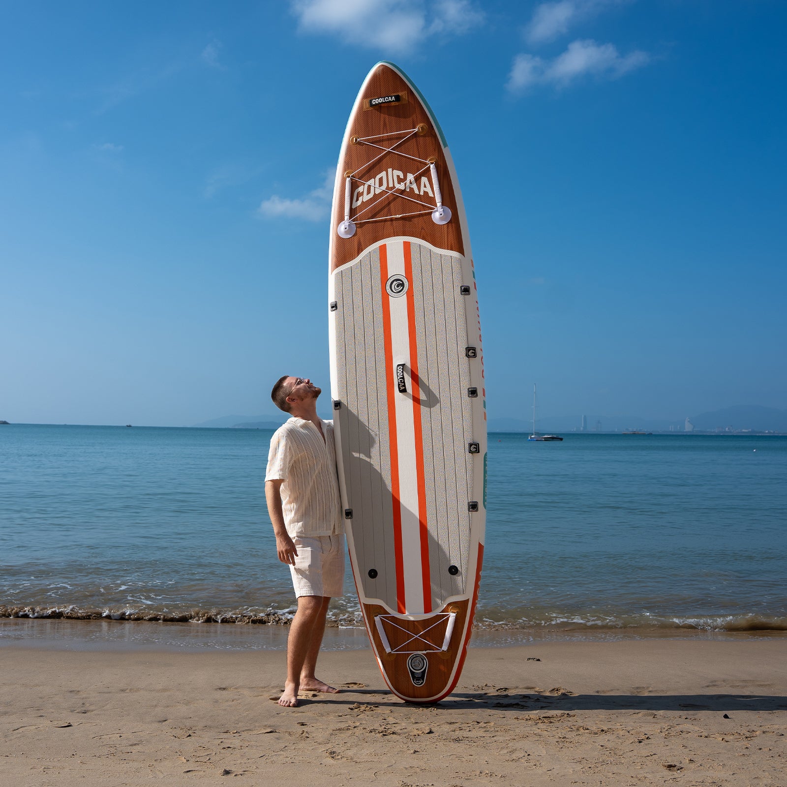 11'8 Timber Skiff Aufblasbares SUP Board Package mit Carbon Paddel （Neues Modell 2026）
