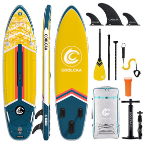 10'6/11'6  Gold Coast Aufblasbares SUP Board Package mit Carbon Paddel