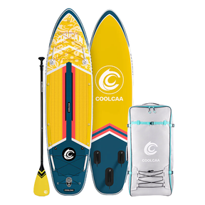 Portal und leicht zu transportierendes Paddelbrett, das in einem Rucksack verstaut werden kann